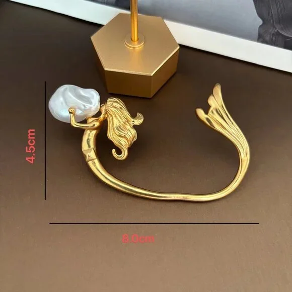 Enchanting Mermaid Tail Ear Wrap Single Silver Sea Fantasy Earring - Picture 3 of 5